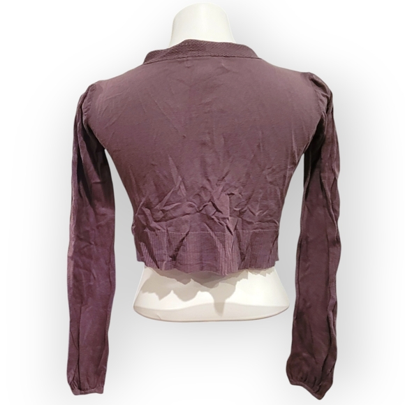 Urban Behavior cropped button-up cardigan M - Picture 3 of 4